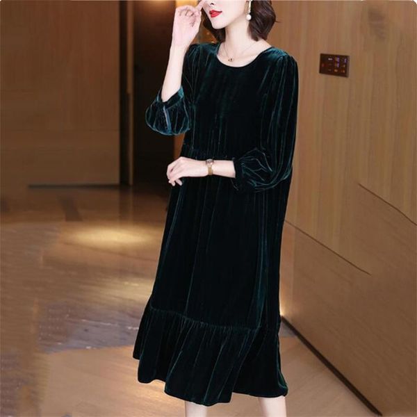 casual dresses 2021 autumn -2xl velvet midi winter solid vintage lantern sleeve loose women elegant party vestidos, Black;gray
casual dresses 2021 autumn -2xl velvet midi winter solid vintage lantern sleeve loose women elegant party vestidos, Black;gray