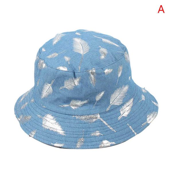 female tide wild double-sided wear hat feather bucket hats men's casual couple sun visor, Blue;gray
female tide wild double-sided wear hat feather bucket hats men's casual couple sun visor, Blue;gray