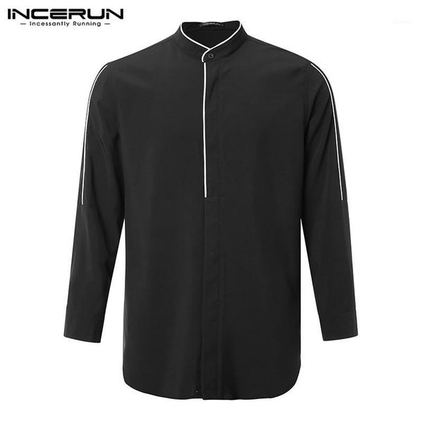 incerun men dress shirt brand long sleeve stand collar fitness clubwear blouse camisa fashion business social men shirts s-5xl1, White;black
incerun men dress shirt brand long sleeve stand collar fitness clubwear blouse camisa fashion business social men shirts s-5xl1, White;black