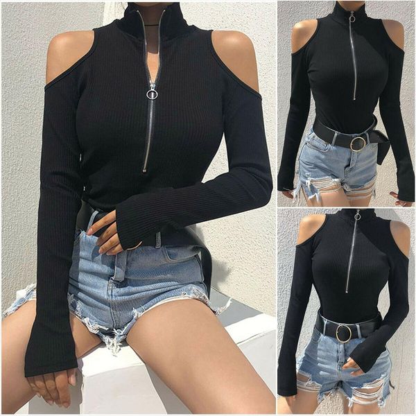 turtleneck bodysuit long sleeve women jumpsuit zipper off shoulder slim sexy, Black;white
turtleneck bodysuit long sleeve women jumpsuit zipper off shoulder slim sexy, Black;white