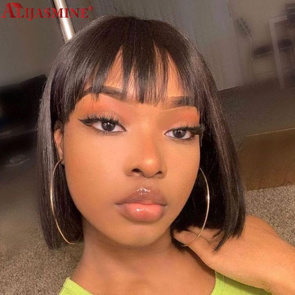 lace wigs 180% short bob front human hair with bangs brazilian remy closure wig 13x4 frontal for women, Black;brown
lace wigs 180% short bob front human hair with bangs brazilian remy closure wig 13x4 frontal for women, Black;brown