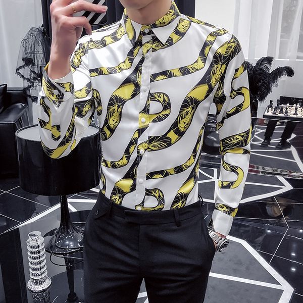 new moda coreana camisas de impresso ajuste fino para roupas masculinas 2021 manga longa clube noturno/baile casual blusa homme preto/branco, Black;brown
new moda coreana camisas de impresso ajuste fino para roupas masculinas 2021 manga longa clube noturno/baile casual blusa homme preto/branco, Black;brown