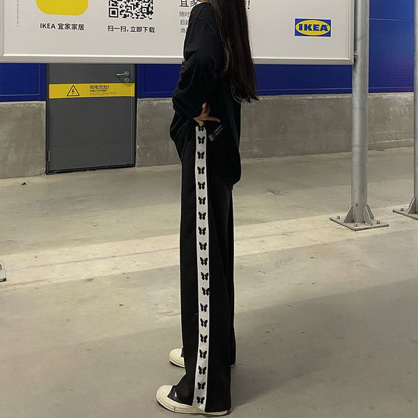 2021 new women elastic high waist straight pants loose casual butterfly print full length trousers womans (x1548) p9kh, Black;white
2021 new women elastic high waist straight pants loose casual butterfly print full length trousers womans (x1548) p9kh, Black;white