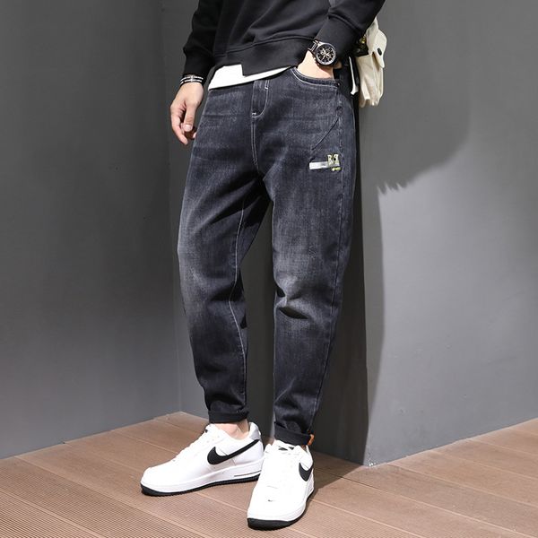 2021 new fashion men jeans elastic loose fit denim harem pants korean style streetwear hip hop wide leg trousers iiz9, Blue
2021 new fashion men jeans elastic loose fit denim harem pants korean style streetwear hip hop wide leg trousers iiz9, Blue