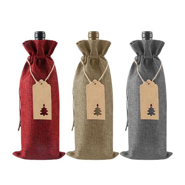 christmas decorations wine gift bags drawstring burlap bottle covers with tree tags 12pcs reusable wrap package
christmas decorations wine gift bags drawstring burlap bottle covers with tree tags 12pcs reusable wrap package