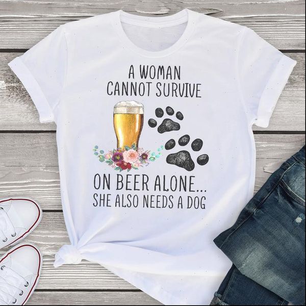 women graphic short sleeve cartoon dog beer flower animal cartoon summer shirt tees clothing female t shirt womens t shirt, White
women graphic short sleeve cartoon dog beer flower animal cartoon summer shirt tees clothing female t shirt womens t shirt, White
