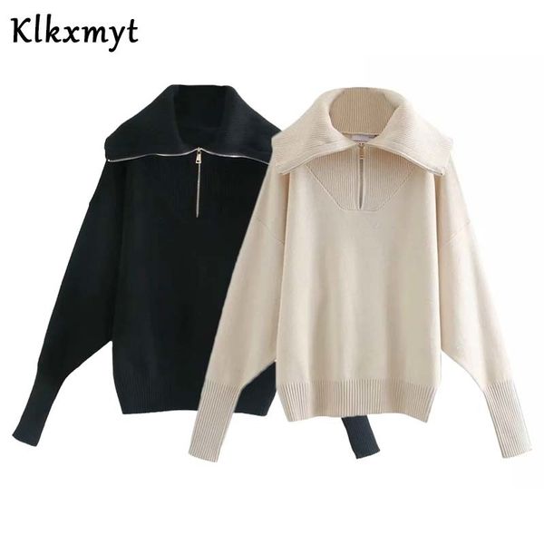 klkxmyt za sweatshirts women fashion loose zipper knitting sweatshirts vintage long sleeve lapel female outerwear chic 201030, Black
klkxmyt za sweatshirts women fashion loose zipper knitting sweatshirts vintage long sleeve lapel female outerwear chic 201030, Black