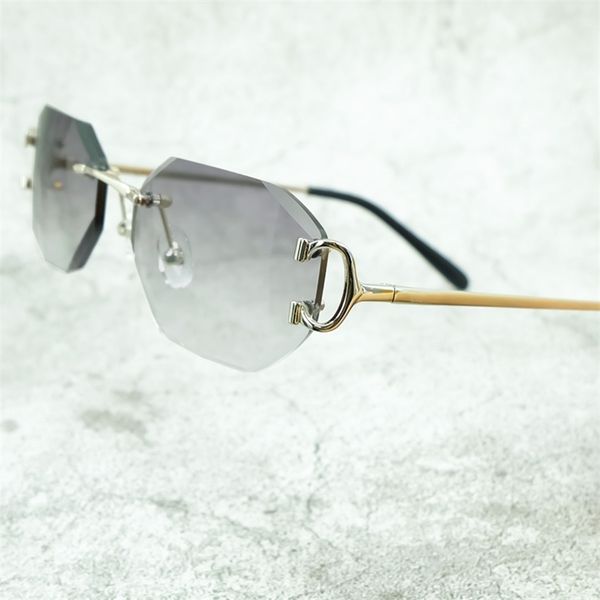 diamond cut sunglasses luxury french designer rimless sunglasses fashion mens accessories sun shades for women gafas de sol, White;black
diamond cut sunglasses luxury french designer rimless sunglasses fashion mens accessories sun shades for women gafas de sol, White;black