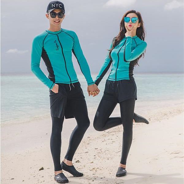 split new diving couple men's and jellyfish surfing snorkeling women's swimming long sleeve pants suit, White;black
split new diving couple men's and jellyfish surfing snorkeling women's swimming long sleeve pants suit, White;black