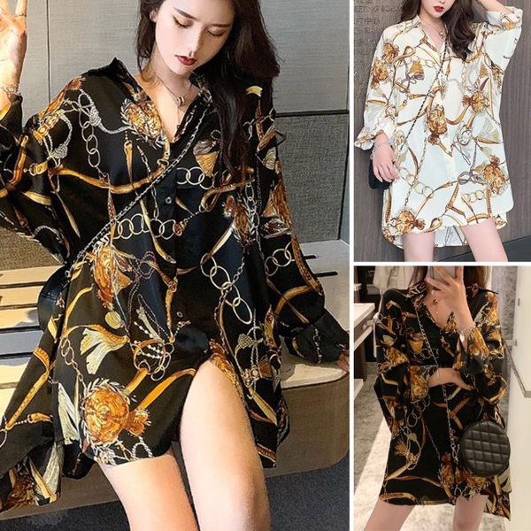women's blouses & shirts women floral print long sleeve blouse collared overside slim casual daily wear me, White
women's blouses & shirts women floral print long sleeve blouse collared overside slim casual daily wear me, White