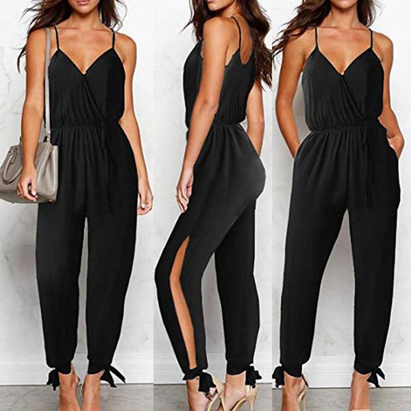 women's jumpsuits & rompers women lady sleeveless backless v neck jumpsuit fashion for summer beach party, Black;white
women's jumpsuits & rompers women lady sleeveless backless v neck jumpsuit fashion for summer beach party, Black;white