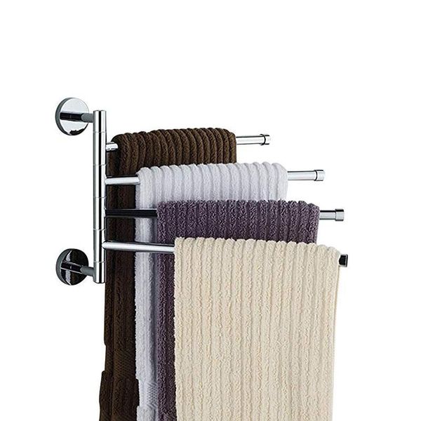 towel racks stainless steel rotating rack bath rail hanger holder 4 swivel bars bathroom wall mounted anti-rust tools
towel racks stainless steel rotating rack bath rail hanger holder 4 swivel bars bathroom wall mounted anti-rust tools