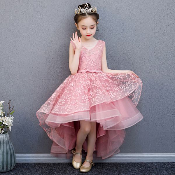 girl wedding party flower girl bridesmaid embroidery tail dress princess birthday host walking piano performance dress, White;pink
girl wedding party flower girl bridesmaid embroidery tail dress princess birthday host walking piano performance dress, White;pink