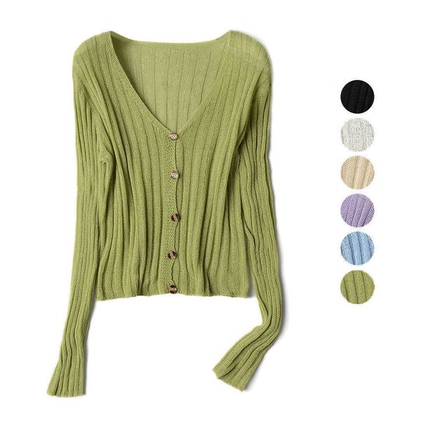 women's short knitted shawl cardigan outwear autumn fall fashion thin knited coat summer sunscreen kintwear 210527, White
women's short knitted shawl cardigan outwear autumn fall fashion thin knited coat summer sunscreen kintwear 210527, White