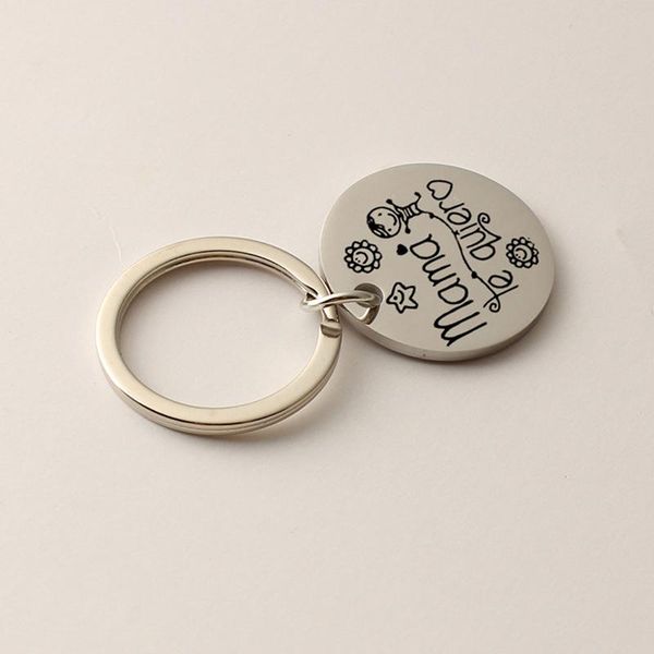 keychains "mama te quiera" stainless steel keychain christmas gift fashion jewelry for him her, Silver
keychains "mama te quiera" stainless steel keychain christmas gift fashion jewelry for him her, Silver