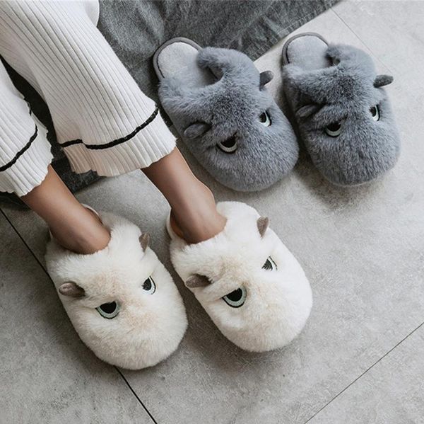 slippers women shoes couple slip-on furry flat home cartoons keep warm women's plush non-slip soft, Black
slippers women shoes couple slip-on furry flat home cartoons keep warm women's plush non-slip soft, Black