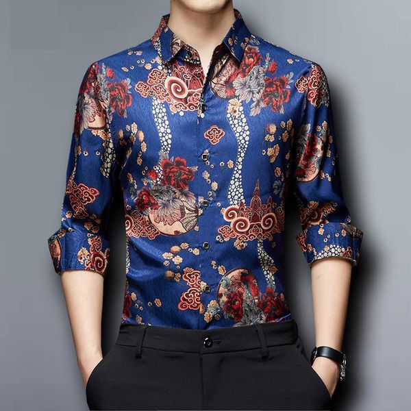 men's casual shirts royal blue retro printed elegant mens baroque vintage clothing 2022 fashion red silk chinese style gentleman, White;black
men's casual shirts royal blue retro printed elegant mens baroque vintage clothing 2022 fashion red silk chinese style gentleman, White;black