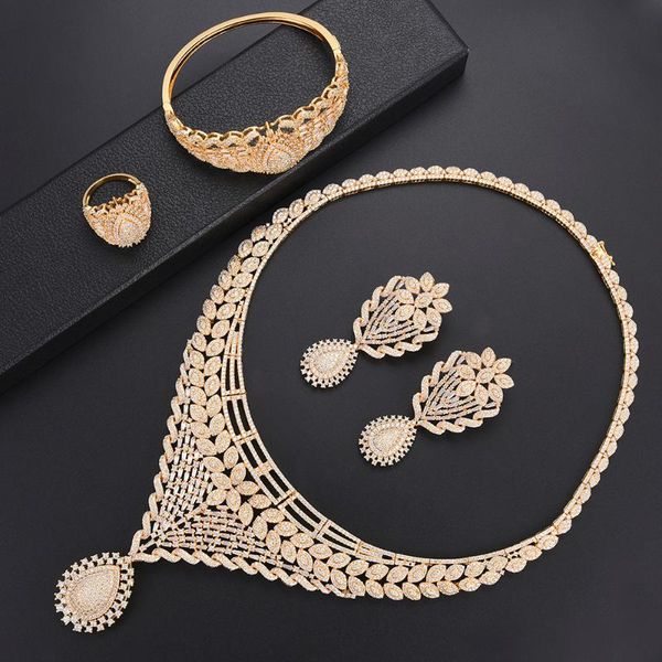 earrings & necklace luxury leaves dubai gold jewelry sets fashion set bracelet ring wedding pulseras mujer moda, Silver
earrings & necklace luxury leaves dubai gold jewelry sets fashion set bracelet ring wedding pulseras mujer moda, Silver