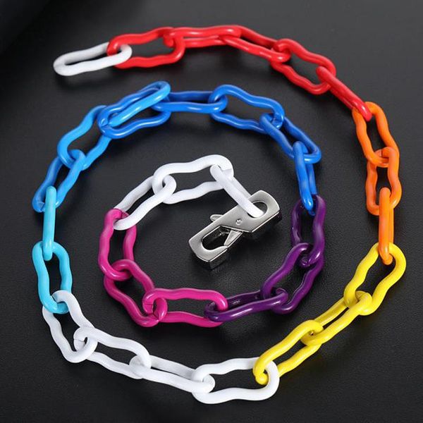 chains edy 2021 hip hop punk chain stitching colored titanium steel cuba necklace trend for men women girls female jewelry logo, Silver
chains edy 2021 hip hop punk chain stitching colored titanium steel cuba necklace trend for men women girls female jewelry logo, Silver