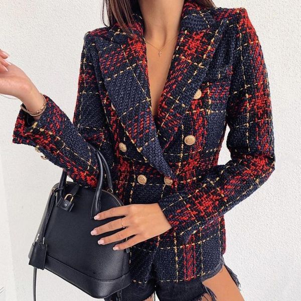 women's jackets winter elegant ladies double-breasted slim office jacket women fashion outdoor casual plaid, Black;brown
women's jackets winter elegant ladies double-breasted slim office jacket women fashion outdoor casual plaid, Black;brown