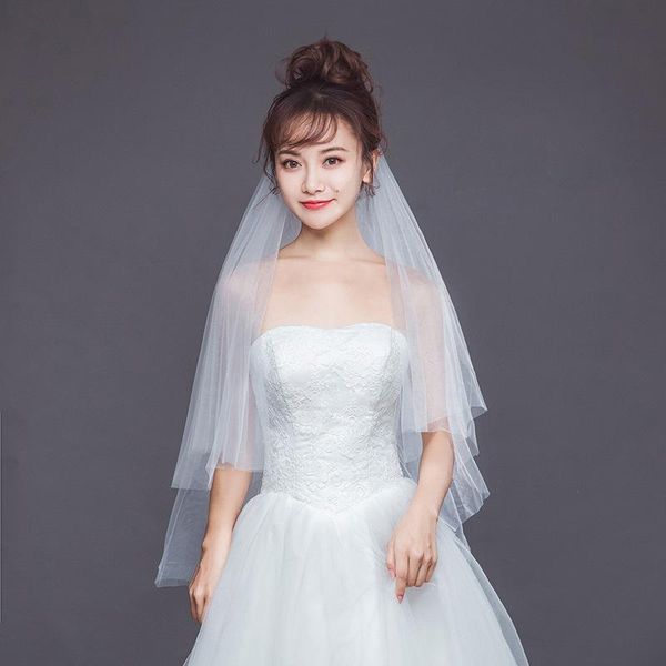 bridal veils simple fairy 2-layer ivory tulle wedding dresses with comb accessories veil marriage, Black
bridal veils simple fairy 2-layer ivory tulle wedding dresses with comb accessories veil marriage, Black
