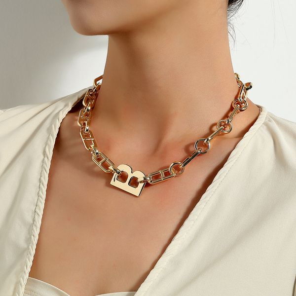 personality exaggerated letter b necklace gold silver fashion necklace collares jewelry luxury designer clavicle chain choker necklace
personality exaggerated letter b necklace gold silver fashion necklace collares jewelry luxury designer clavicle chain choker necklace