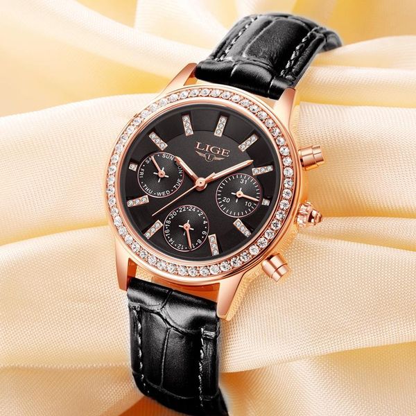 wristwatches lige women watches girl quartz watch casual leather ladies dress waterproof sport clock montre femme, Slivery;brown
wristwatches lige women watches girl quartz watch casual leather ladies dress waterproof sport clock montre femme, Slivery;brown