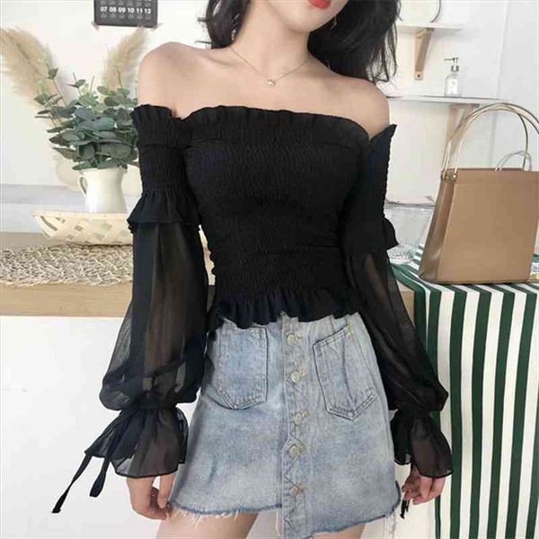 1 pc black solid color pleated bow fashion women ladies long sleeve off shoulder cropped blouse lace up corset, White
1 pc black solid color pleated bow fashion women ladies long sleeve off shoulder cropped blouse lace up corset, White