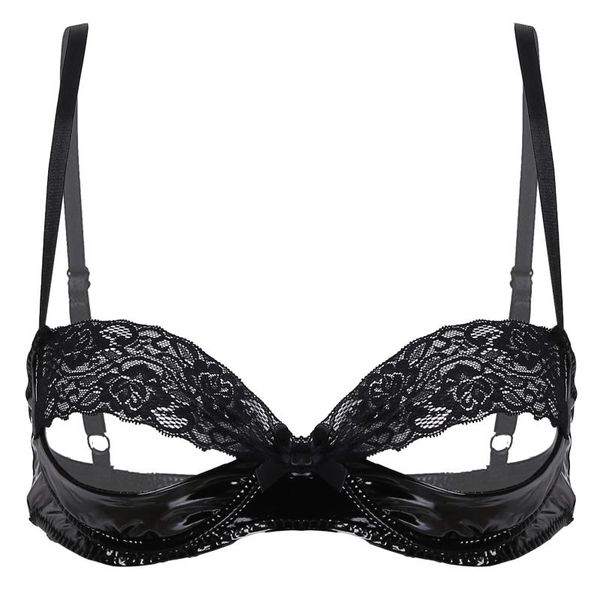 women's see through bra lace splice patent leather unlined bra adjustable shoulder strap lingerie underwear sleepwear
women's see through bra lace splice patent leather unlined bra adjustable shoulder strap lingerie underwear sleepwear