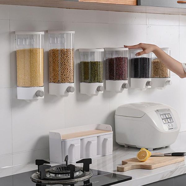 storage bottles & jars wall mounted press cereals dispenser grain box dry food container for kitchen accessories plastic
storage bottles & jars wall mounted press cereals dispenser grain box dry food container for kitchen accessories plastic