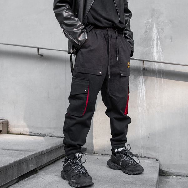 2021 new style patchwork pencils cargo sweatpants somarily running men's masculine black pants yha2
2021 new style patchwork pencils cargo sweatpants somarily running men's masculine black pants yha2