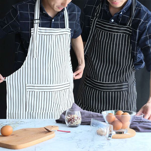 nordic simple striped apron canvas polyester men's and women's neck hanging restaurant
nordic simple striped apron canvas polyester men's and women's neck hanging restaurant