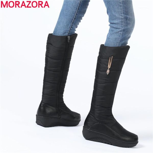 boots morazora 2021 arrival snow women shoes zip wedges platform mid calf winter waterproof thick fur warm lady1, Black
boots morazora 2021 arrival snow women shoes zip wedges platform mid calf winter waterproof thick fur warm lady1, Black