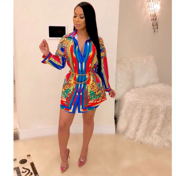 luxury print long sleeve button up shirt dress fall 2019 women fashion clothes party night club dresses d90-ab72, Black;gray
luxury print long sleeve button up shirt dress fall 2019 women fashion clothes party night club dresses d90-ab72, Black;gray