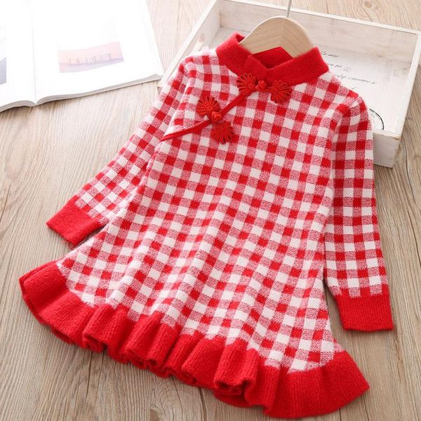 chinese traditional clothing new year winter qipao dress for kids girls, Red
chinese traditional clothing new year winter qipao dress for kids girls, Red