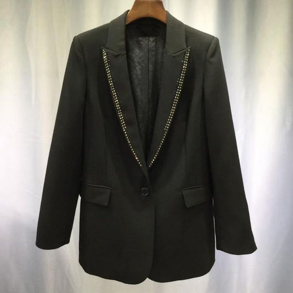 drilling women blazer long sleeve casual wild single buckle lady suit coat autumn winter new, White;black
drilling women blazer long sleeve casual wild single buckle lady suit coat autumn winter new, White;black