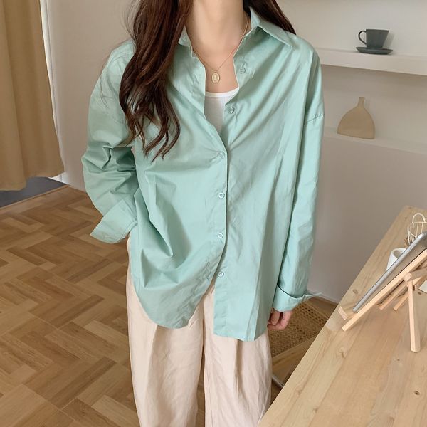 2021 ol elegant solid lapel basic shirt women new formal work blouses single-breasted office lady long sleeve blusas qzsb, Black
2021 ol elegant solid lapel basic shirt women new formal work blouses single-breasted office lady long sleeve blusas qzsb, Black