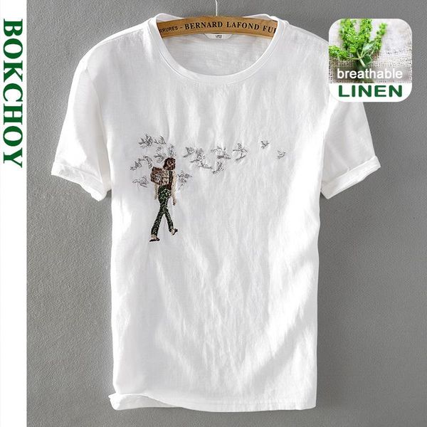 men's t-shirts 2021 summer spring men linen embroidery short-sleeved t-shirt cotton stitching loose thin youth casual white black gf-62
men's t-shirts 2021 summer spring men linen embroidery short-sleeved t-shirt cotton stitching loose thin youth casual white black gf-62