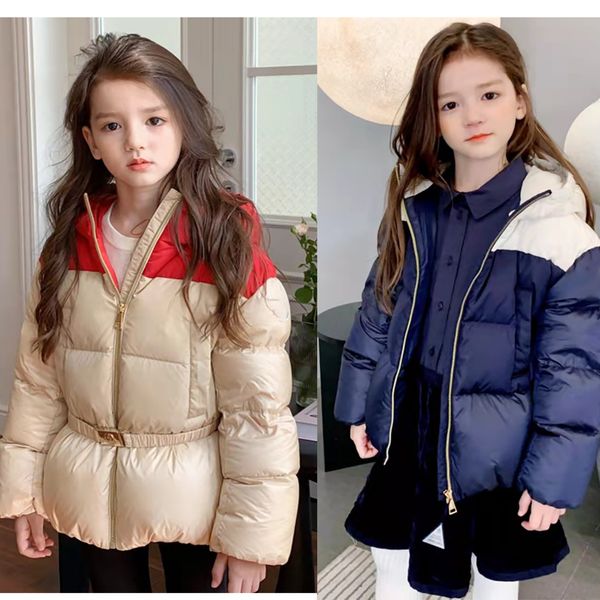 childrens stitching hooded down coat baby boys girls designer winter keep warm coats kids long types with belt outerwear kid clothes, Blue;gray
childrens stitching hooded down coat baby boys girls designer winter keep warm coats kids long types with belt outerwear kid clothes, Blue;gray