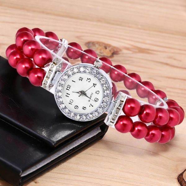 wristwatches crystal watch fashion women pearl string strap quartz bracelet models female clock ladies damenuhr, Slivery;brown
wristwatches crystal watch fashion women pearl string strap quartz bracelet models female clock ladies damenuhr, Slivery;brown