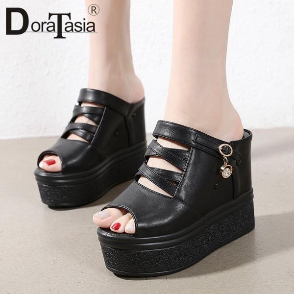 slippers doratasia 2021 brand design ladies platform summer mules fashion wedges high heels women party leisure shoes woman, Black
slippers doratasia 2021 brand design ladies platform summer mules fashion wedges high heels women party leisure shoes woman, Black