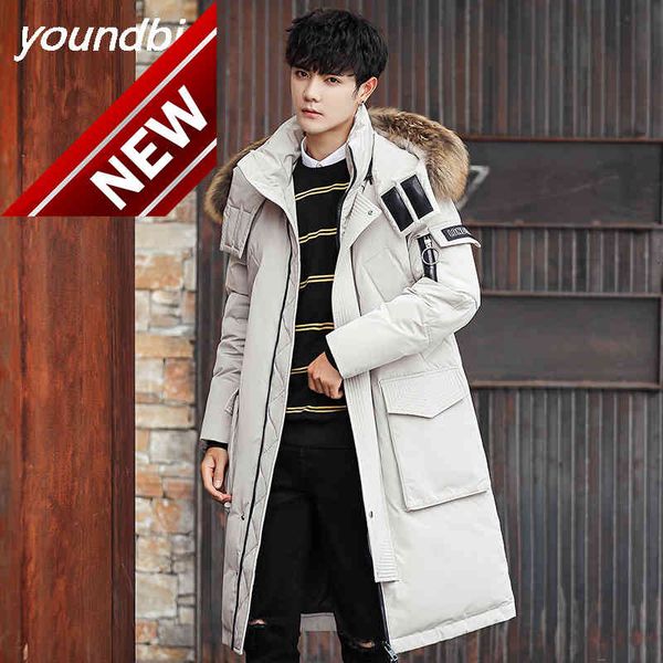 down jacket men's autumn winter of the trend thickening men coat knee-length hat detachable, Black
down jacket men's autumn winter of the trend thickening men coat knee-length hat detachable, Black