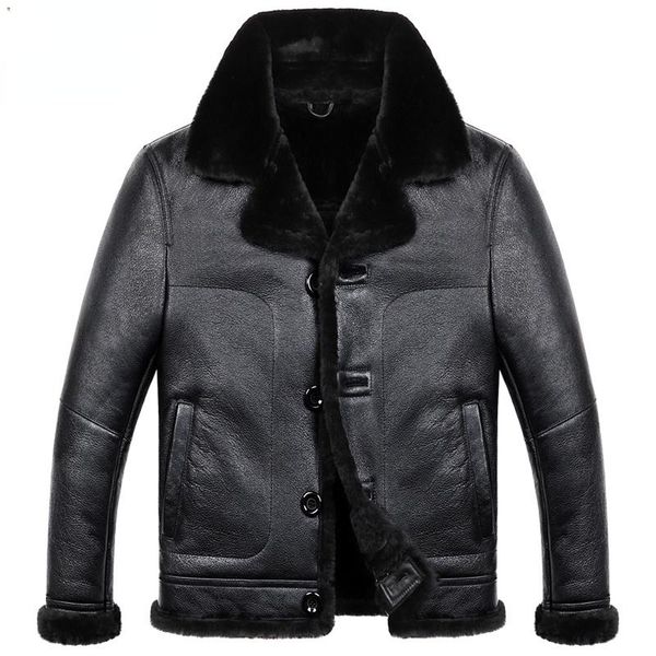 men's leather & faux winter natural fur coat warm genuine sheepskin jacket man short thick black coats korean veste homme sqq856
men's leather & faux winter natural fur coat warm genuine sheepskin jacket man short thick black coats korean veste homme sqq856