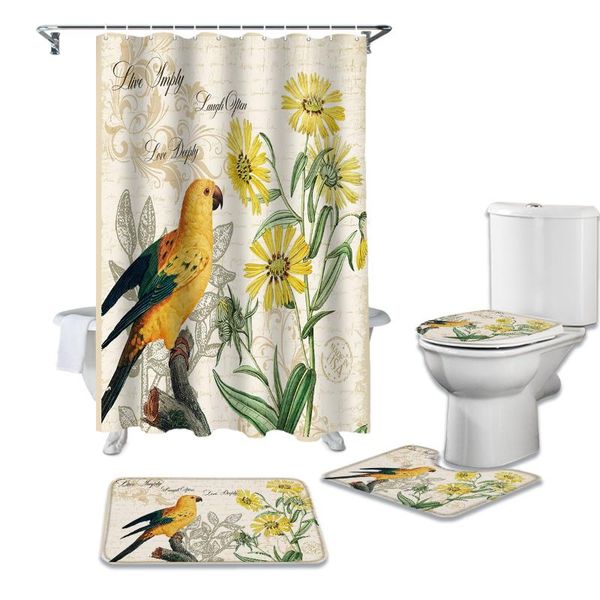 shower curtains yellow parrot sunflower retro print curtain carpet cover toilet bath mat pad set bathroom home decor
shower curtains yellow parrot sunflower retro print curtain carpet cover toilet bath mat pad set bathroom home decor