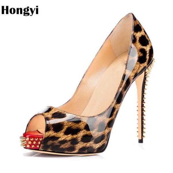 dress shoes hongyi rivets women pumps fashion peep toe thin heels leather party for high lady, Black
dress shoes hongyi rivets women pumps fashion peep toe thin heels leather party for high lady, Black