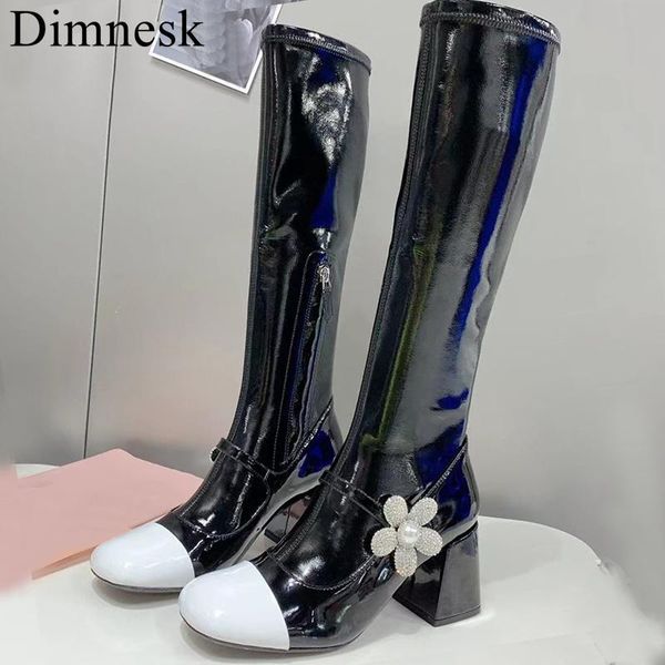 boots runway chunky high heel knee-high women shiny leather mixed color crystal flower decor autumn shoes knight long 2021, Black
boots runway chunky high heel knee-high women shiny leather mixed color crystal flower decor autumn shoes knight long 2021, Black