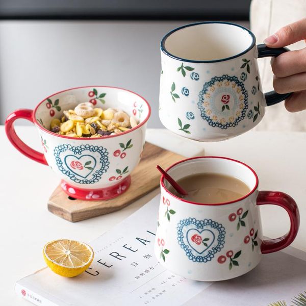 mugs nordic style ceramic coffee mug for home office couple retro cute cherry rose water cup cereal tea milk year's gift
mugs nordic style ceramic coffee mug for home office couple retro cute cherry rose water cup cereal tea milk year's gift