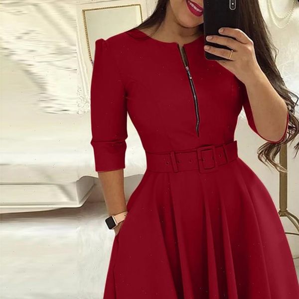 women bodycon dress o neck solid color three quarter sleeve dresses ladies party dress elegant dresses woman night 2021, Black;gray
women bodycon dress o neck solid color three quarter sleeve dresses ladies party dress elegant dresses woman night 2021, Black;gray