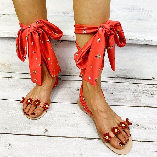 sandals summer comfortable middle-aged women's shoes flat bottom floral tie ribbon ladies travel, Black
sandals summer comfortable middle-aged women's shoes flat bottom floral tie ribbon ladies travel, Black