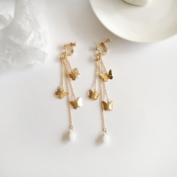dangle & chandelier fashion women jewelry butterfly earrings long tassels eardrop female temperament pendant girl gift, Silver
dangle & chandelier fashion women jewelry butterfly earrings long tassels eardrop female temperament pendant girl gift, Silver